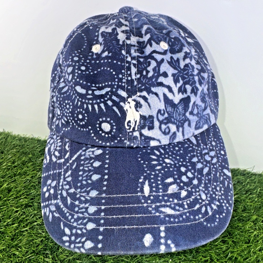 Polo Ralph Lauren Classic Moroccan Tile Bandanna-Print Cap One Size 90's